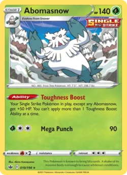 Abomasnow (#10) — Reverse Holo — CRE 010