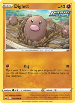 Diglett (#76) — Reverse Holo — CRE 076