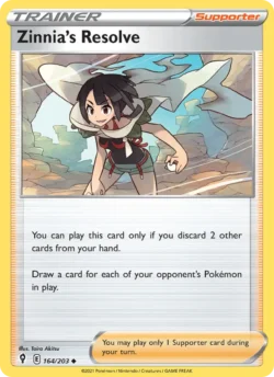 Zinnia's Resolve (#164) — Reverse Holo — EVS 164