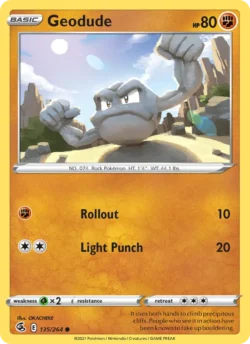 Geodude (#135) Reverse Holo — Reverse Holo — FST 135