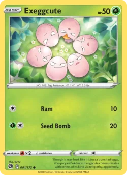 Exeggcute (#001) — Reverse Holo — BRS 001