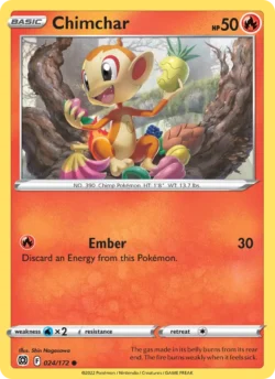 Chimchar (#024) — Reverse Holo — BRS 024