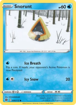 Snorunt (#034) — Reverse Holo — BRS 034