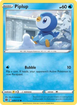 Piplup (#035) — Reverse Holo — BRS 035