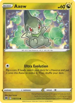 Axew (#110) — Reverse Holo — BRS 110