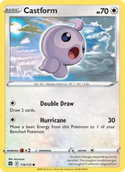 Castform (#116) — Reverse Holo — BRS 116
