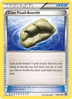 Claw Fossil Anorith (#100) — Reverse Holo — STS 100