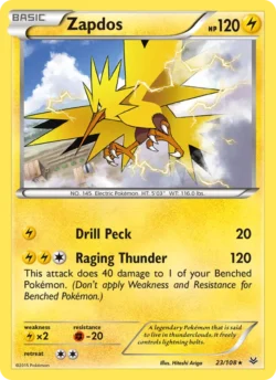Zapdos (#23) Cracked Ice Holo — Cracked Ice Holo — ROS 023