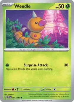 Weedle (#001) Reverse Holo — Reverse Holo — CRI 001